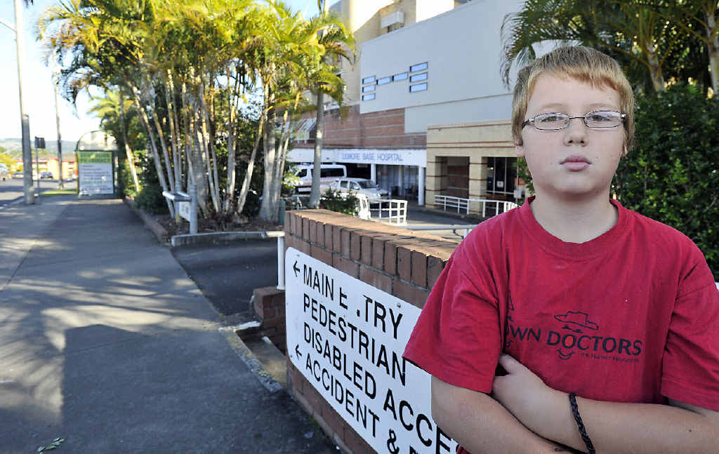 Colby George, 10, is upset that that the playroom at the hospital has been locked and the staff play educator was not replaced. Colby George, 10, is upset that that the playroom at the hospital has been locked and the staff play educator was not replaced.
