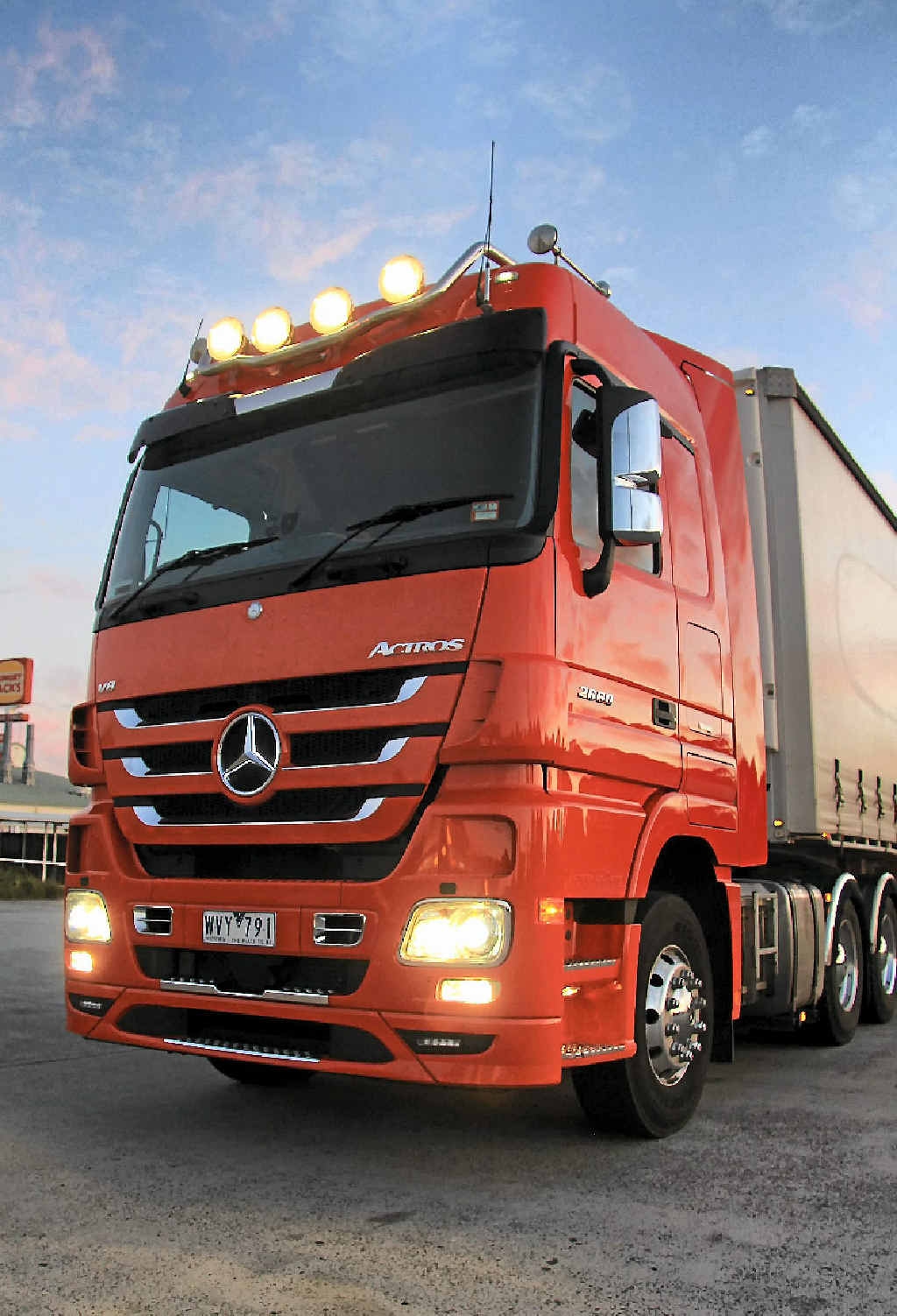 MAKING INROADS: The Mercedes Benz Actros. MAKING INROADS: The Mercedes Benz Actros.