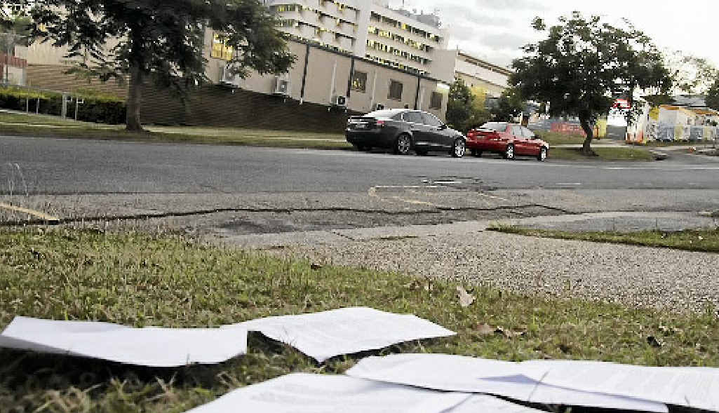 Hospital documents were left on Canning St on Thursday evening. Hospital documents were left on Canning St on Thursday evening.