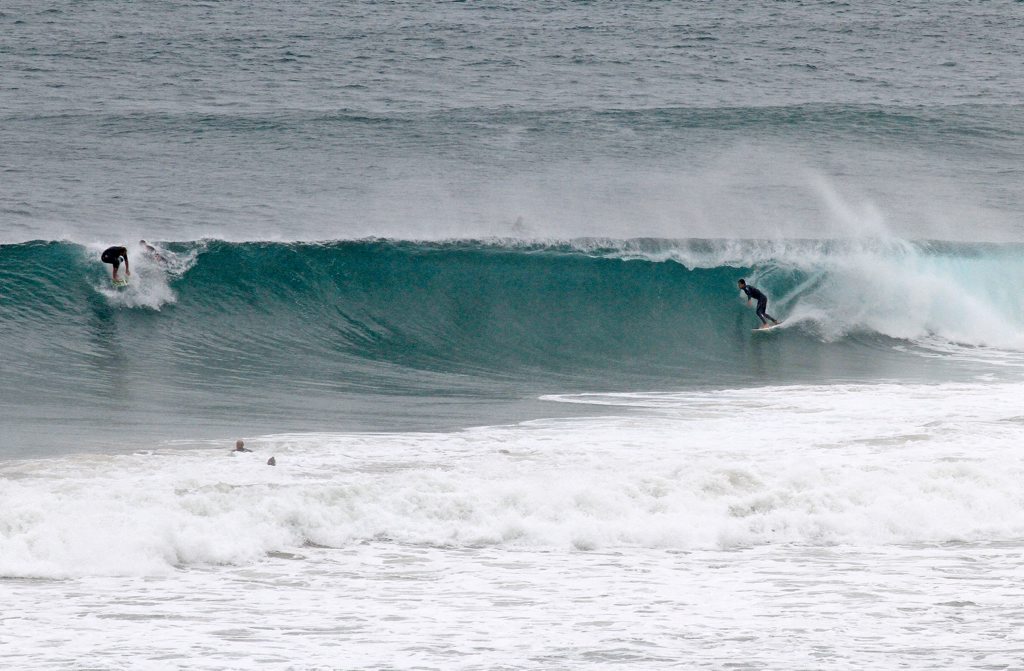 Great Surf Conditions for the experienced surfer only from Snapper Rocks to Kirra - Photo- Blainey Woodham / Daily News