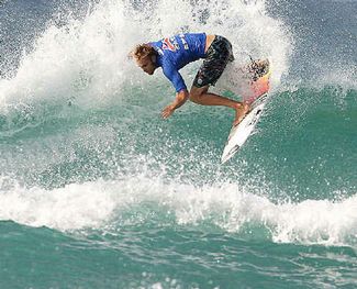 Julian Wilson paid the price against a dominant Kelly Slater. Julian Wilson paid the price against a dominant Kelly Slater.