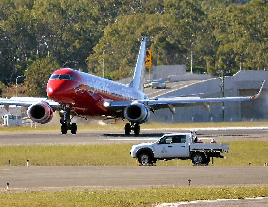 Virgin’s jet touched down at Gladstone Airport. Virgin’s jet touched down at Gladstone Airport.