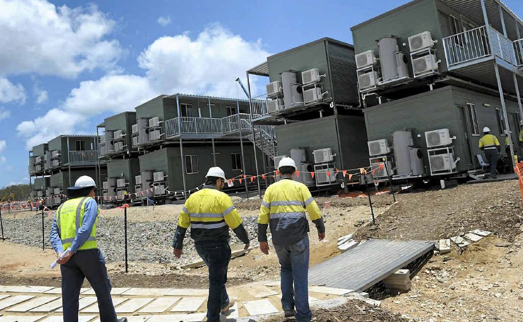 Construction of a workers’ village has made solid progress on Curtis island. Construction of a workers’ village has made solid progress on Curtis island.
