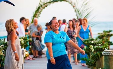 The fales at Sinalei Reef Resort and Spa in Samoa, which offer terrific views of the nearby beach, can accommodate 80 guests.
The fales at Sinalei Reef Resort and Spa in Samoa, which offer terrific views of the nearby beach, can accommodate 80 guests.