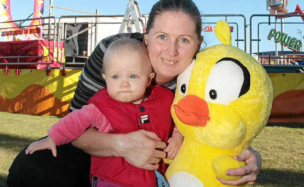 Sally Jacob's 13-month-old daughter Grace takes in the sights and sounds at last year's Sunshine Coast Show.