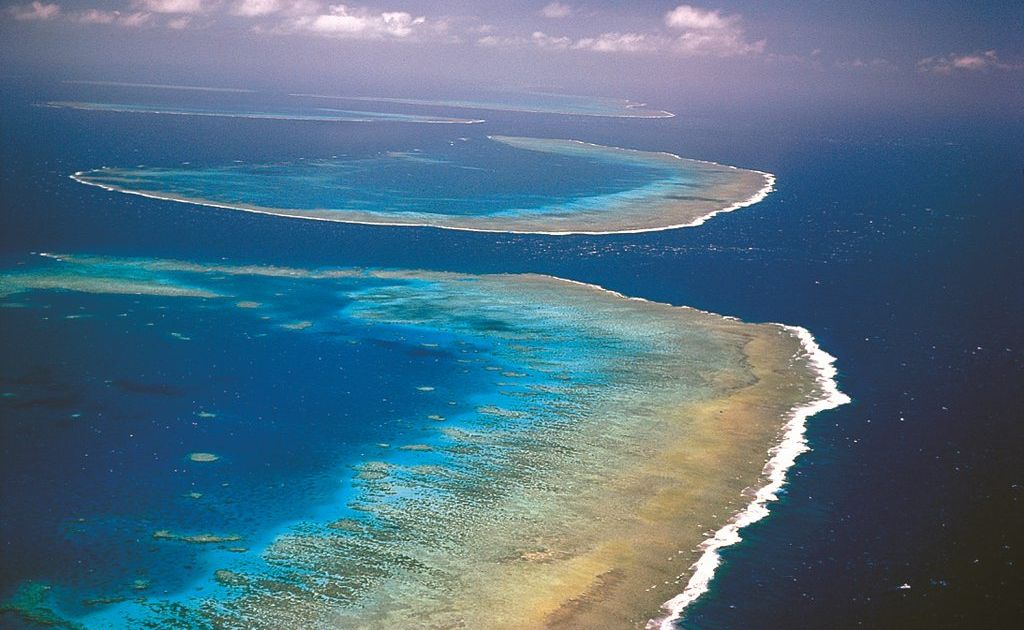 Aerial of the Great Barrier Reef. Aerial of the Great Barrier Reef.