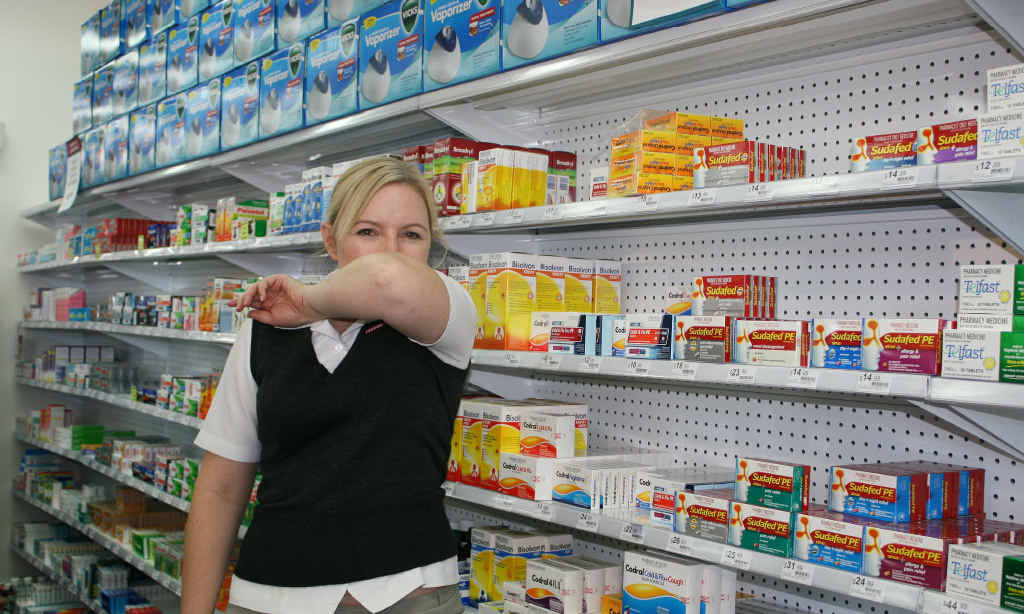 Doctors encourage those who are sick to cover their mouths and noses with a tissue or sleeve when sneezing or coughing. Doctors encourage those who are sick to cover their mouths and noses with a tissue or sleeve when sneezing or coughing.