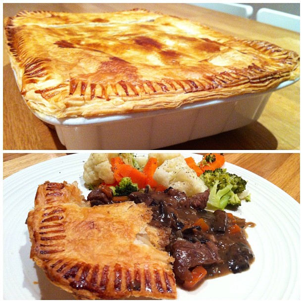 Miss Foodie's steak, rosemary and mushroom pie. Miss Foodie's steak, rosemary and mushroom pie.