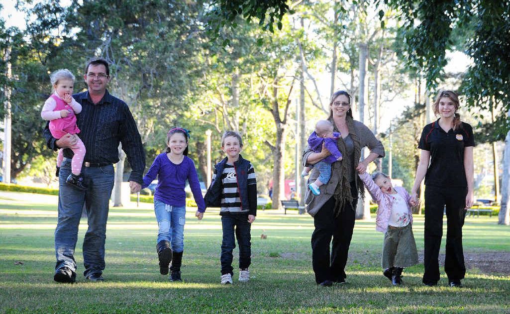 The Devereaux family – dad Bruce with Sophie, Grace, Joshua, mum Tracey holding Emily, Molly and Mish – says the new system will be simpler than the old education tax refund. The Devereaux family – dad Bruce with Sophie, Grace, Joshua, mum Tracey holding Emily, Molly and Mish – says the new system will be simpler than the old education tax refund.