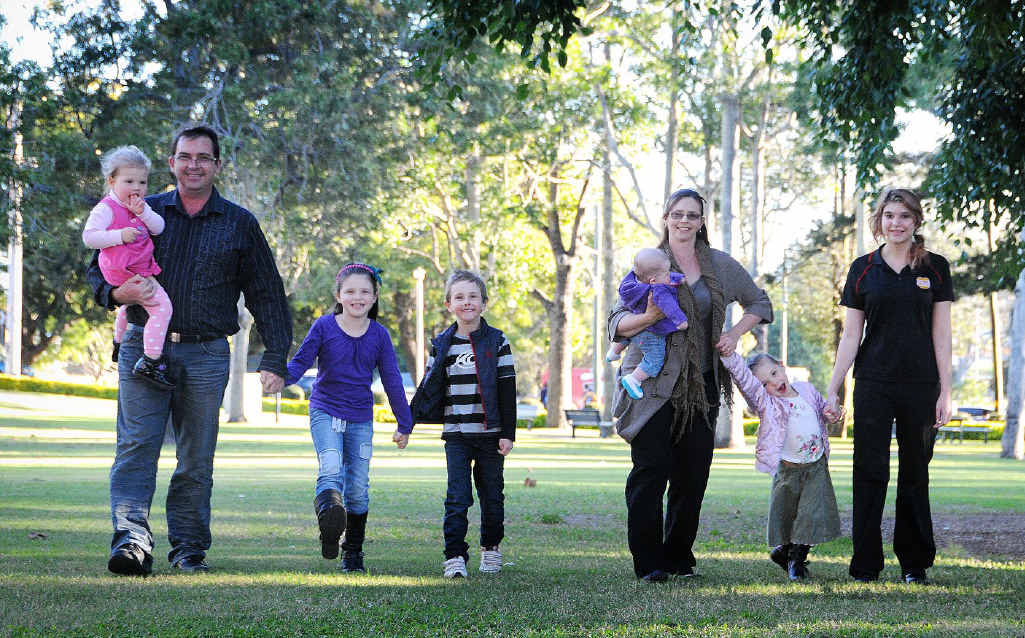 The Devereaux family – dad Bruce with Sophie, Grace, Joshua, mum Tracey holding Emily, Molly and Mish – says the new system will be simpler than the old education tax refund. The Devereaux family – dad Bruce with Sophie, Grace, Joshua, mum Tracey holding Emily, Molly and Mish – says the new system will be simpler than the old education tax refund.