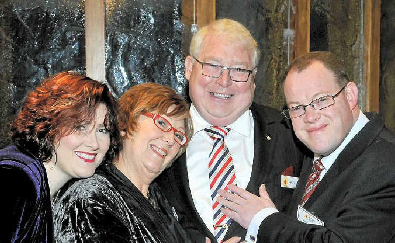 It was hugs all round for Brian Carter with his daughter Julie, wife Rosemary and son Austin. It was hugs all round for Brian Carter with his daughter Julie, wife Rosemary and son Austin.