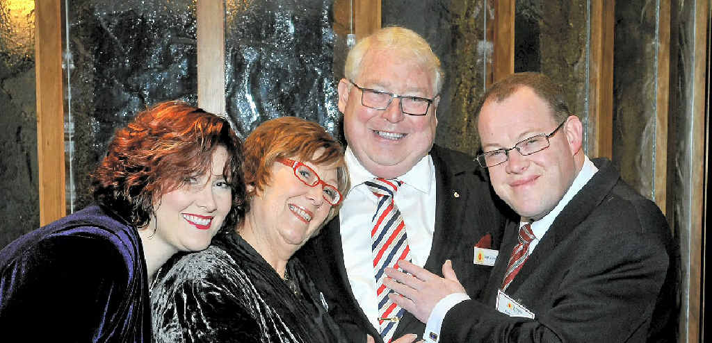 It was hugs all round for Brian Carter with his daughter Julie, wife Rosemary and son Austin. It was hugs all round for Brian Carter with his daughter Julie, wife Rosemary and son Austin.