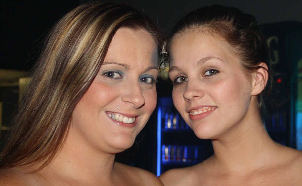 Accused bashers Christy-Lee Austin and Cara Roberston, pictured at Zodiac Niteclub. Accused bashers Christy-Lee Austin and Cara Roberston, pictured at Zodiac Niteclub.
