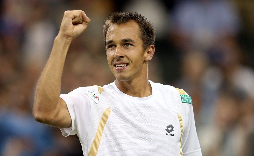 Lukas Rosol of the Czech Republic reacts after winning his Gentlemen's Singles second round match against Rafael Nadal on day four of the Wimbledon. Lukas Rosol of the Czech Republic reacts after winning his Gentlemen's Singles second round match against Rafael Nadal on day four of the Wimbledon.