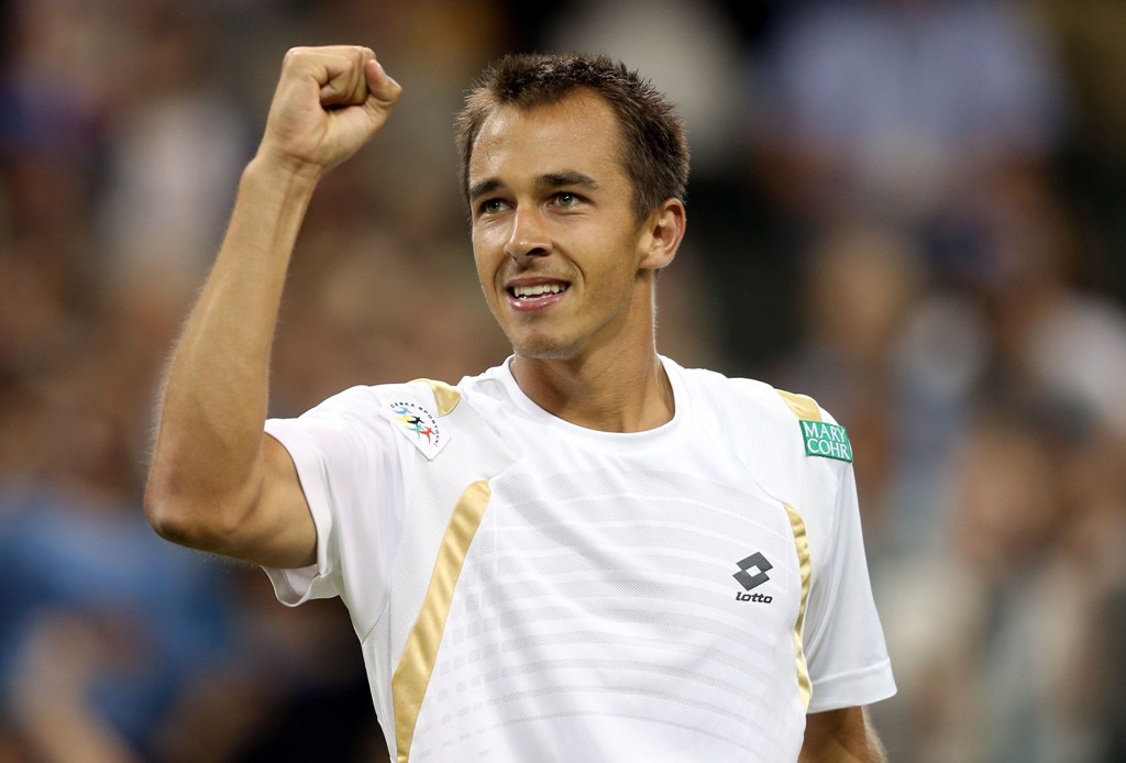 Lukas Rosol of the Czech Republic reacts after winning his Gentlemen's Singles second round match against Rafael Nadal on day four of the Wimbledon. Lukas Rosol of the Czech Republic reacts after winning his Gentlemen's Singles second round match against Rafael Nadal on day four of the Wimbledon.
