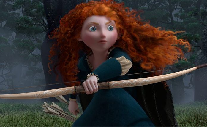 The character Merida (voice by Kelly Macdonald) from the movie Brave. The character Merida (voice by Kelly Macdonald) from the movie Brave.