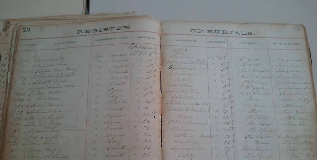 Old burial registers are a great tool for genealogical research. Old burial registers are a great tool for genealogical research.