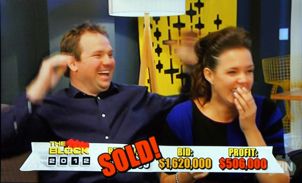 Brad Cranfield and Lara Welham have won The Block 2012. Brad Cranfield and Lara Welham have won The Block 2012.