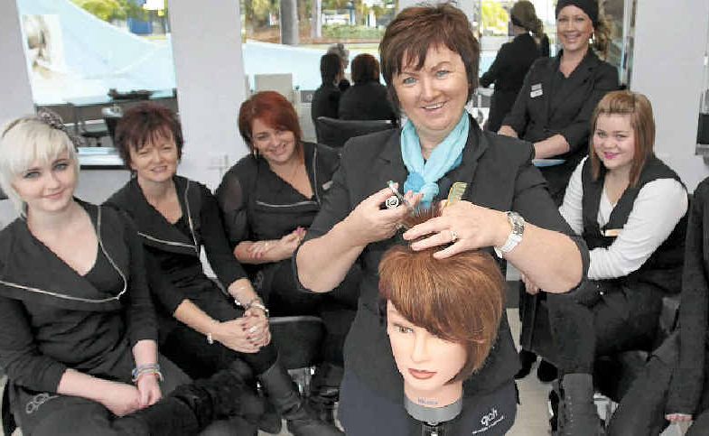 Queensland College of Hairdressing director Dee Murphy (centre) with students and staff Jasmine Hanson, Nikki Drew, Kimmy Franses, Larissa Yates and Rose Hayward. Queensland College of Hairdressing director Dee Murphy (centre) with students and staff Jasmine Hanson, Nikki Drew, Kimmy Franses, Larissa Yates and Rose Hayward.