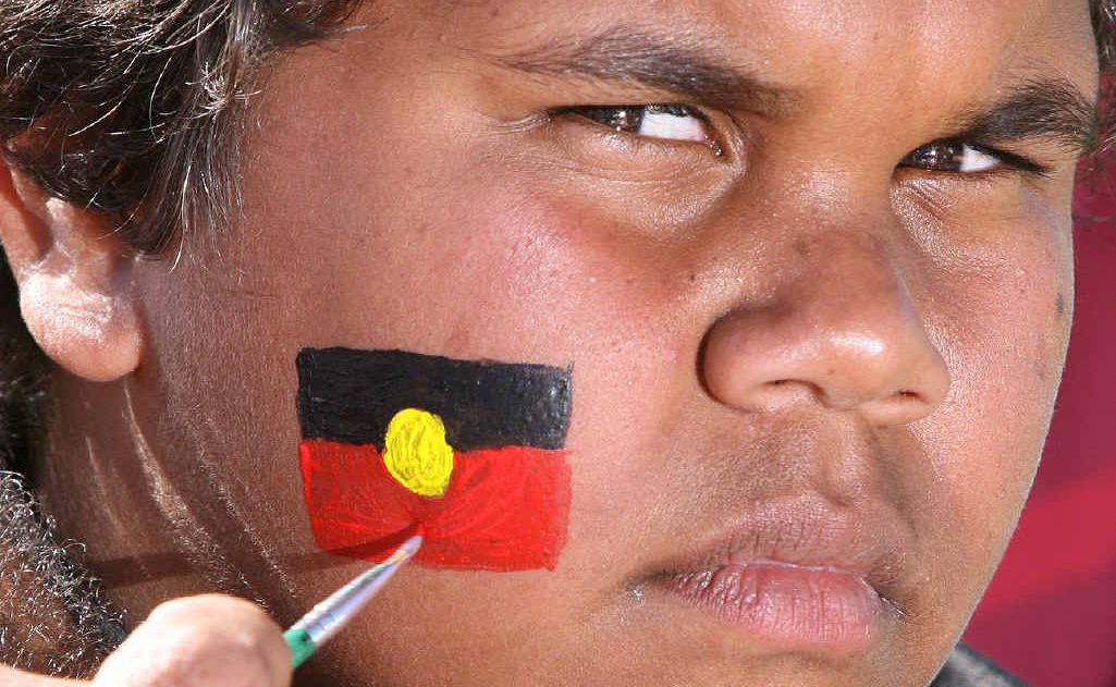Kahdeem Murray visits the face painter at the NAIDOC Family Fun and Information Day. Kahdeem Murray visits the face painter at the NAIDOC Family Fun and Information Day.
