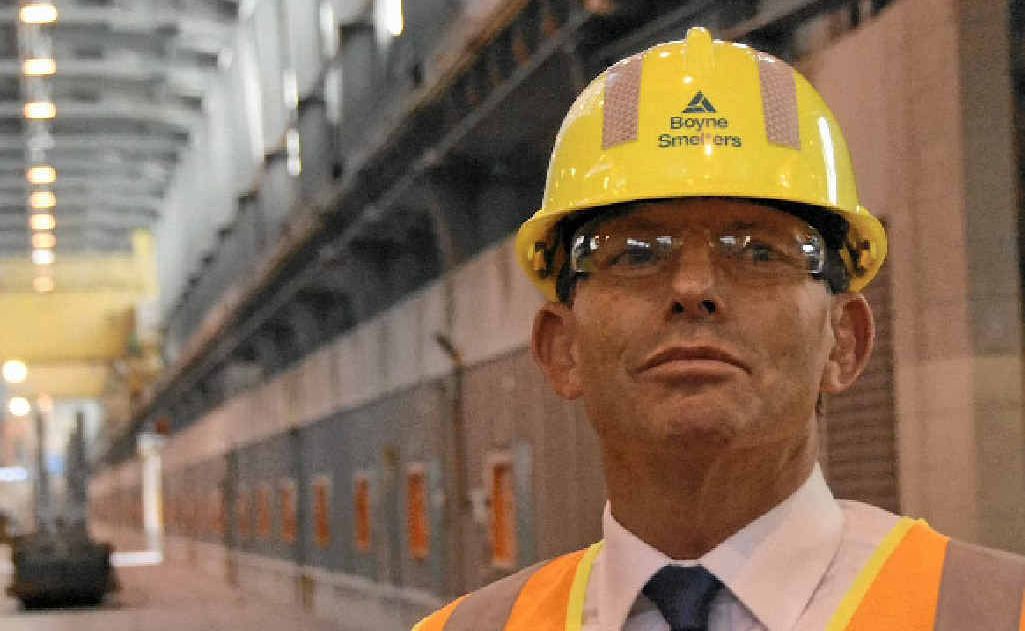 Tony Abbott at the Boyne Smelter Tony Abbott at the Boyne Smelter