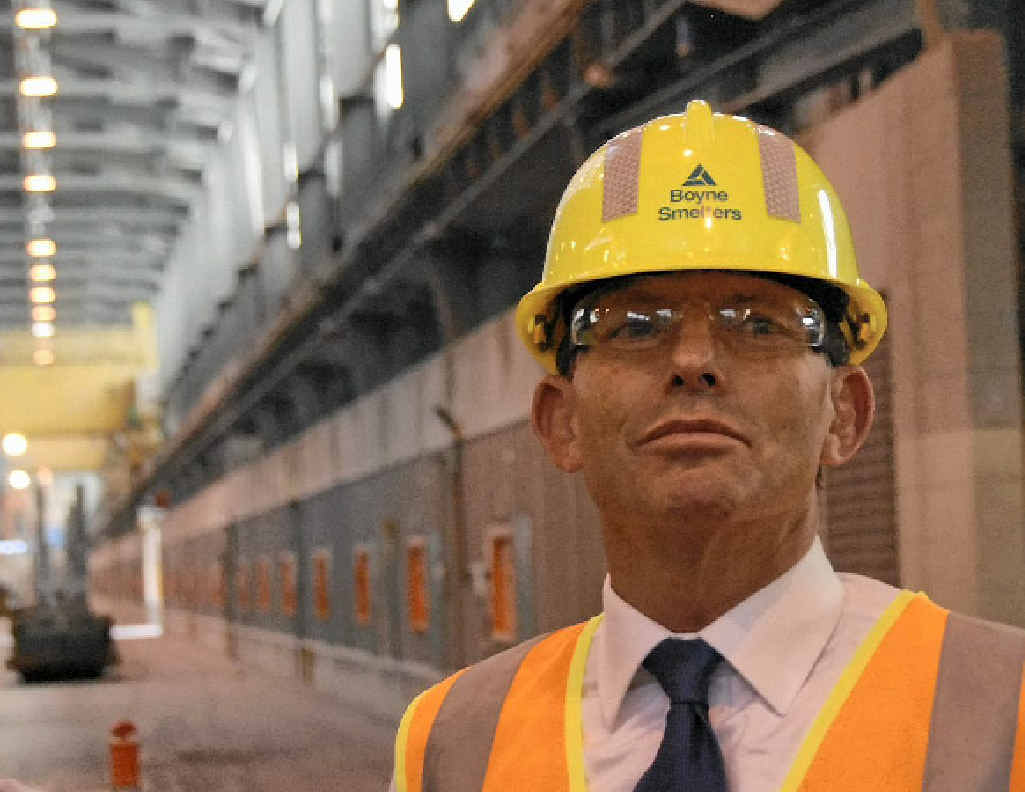 Tony Abbott at the Boyne Smelter Tony Abbott at the Boyne Smelter