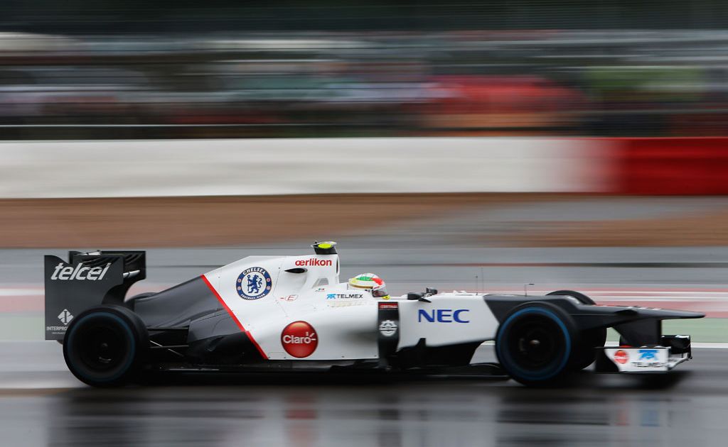 Sergio Perez of Mexico and Sauber F1 drives during practice for the British Grand Prix at Silverstone Circuit Sergio Perez of Mexico and Sauber F1 drives during practice for the British Grand Prix at Silverstone Circuit