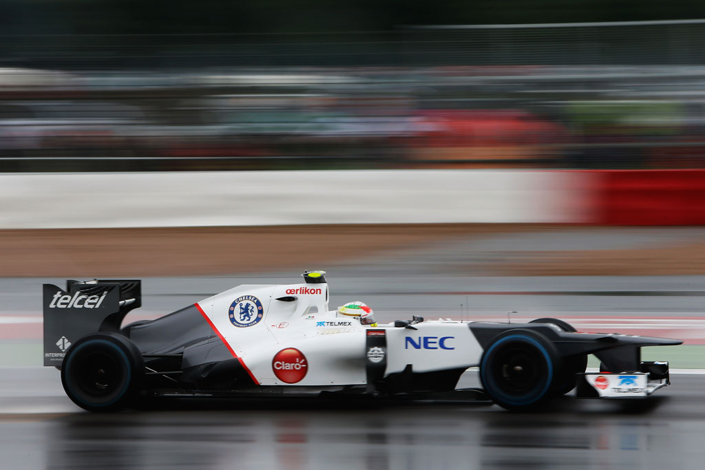 Sergio Perez of Mexico and Sauber F1 drives during practice for the British Grand Prix at Silverstone Circuit Sergio Perez of Mexico and Sauber F1 drives during practice for the British Grand Prix at Silverstone Circuit