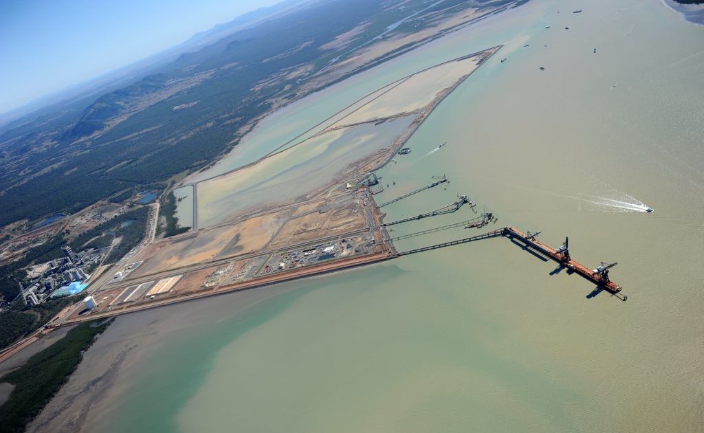 An aerial View of Fisherman's Landing in Gladstone Harbour. An aerial View of Fisherman's Landing in Gladstone Harbour.