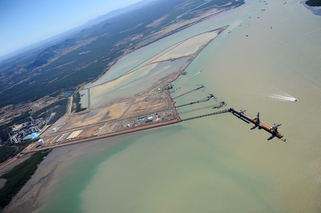 An aerial View of Fisherman's Landing in Gladstone Harbour. An aerial View of Fisherman's Landing in Gladstone Harbour.