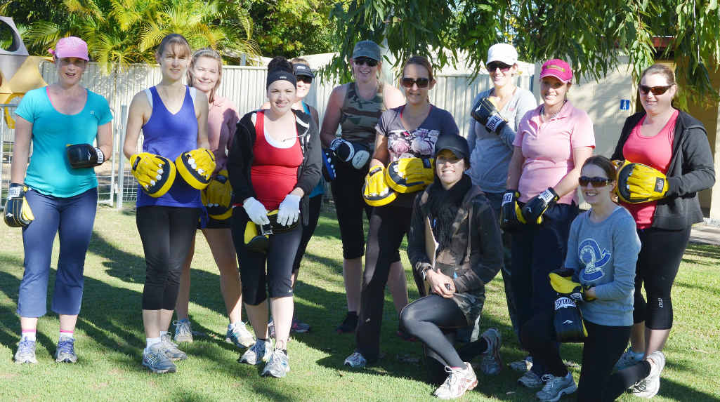 The Mum-e-Fit group comes together on Tuesday and Friday for a morning of fitness with trainer Alena Bidgood. The Mum-e-Fit group comes together on Tuesday and Friday for a morning of fitness with trainer Alena Bidgood.