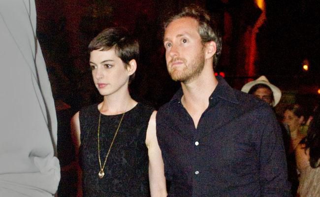 Anne Hathaway and Adam Shulman Anne Hathaway and Adam Shulman