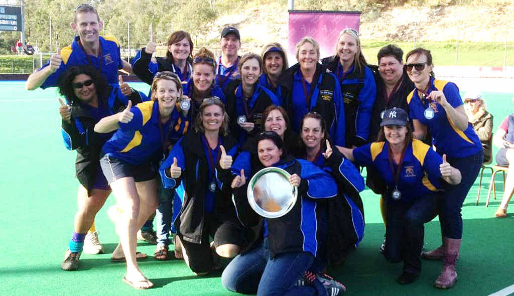 The Gympie One team (back, from left): Coach David Dixon, Tanya Grant, manager Mick Grant, Lesley Fitzpatrick, Alison Huth, Melita Lee, Katrina Menchini, Linda Dray, (second row) a Tweed player gatecrasher, Cristelle Jones, Vicki Hyam (third row), Di Dixon, Jody Cousins, Kim Rogers, Leah Schulz, Robbie Gunning and (front) captain Deborah Cross. The Gympie One team (back, from left): Coach David Dixon, Tanya Grant, manager Mick Grant, Lesley Fitzpatrick, Alison Huth, Melita Lee, Katrina Menchini, Linda Dray, (second row) a Tweed player gatecrasher, Cristelle Jones, Vicki Hyam (third row), Di Dixon, Jody Cousins, Kim Rogers, Leah Schulz, Robbie Gunning and (front) captain Deborah Cross.