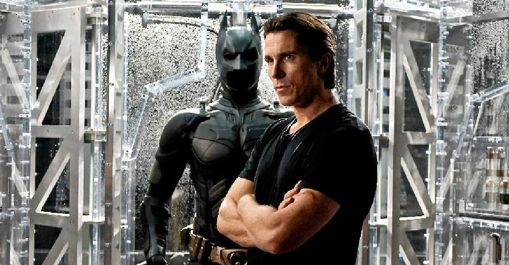 Christian Bale takes his role in The Dark Knight Rises to new heights. Christian Bale takes his role in The Dark Knight Rises to new heights.