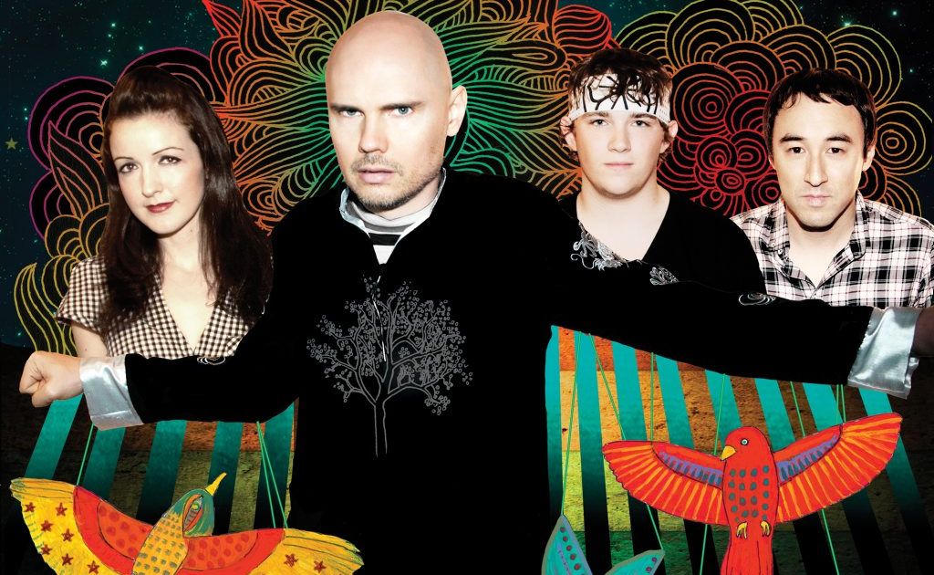The Smashing Pumpkins, with lead singer Billy Corgan in the front. The Smashing Pumpkins, with lead singer Billy Corgan in the front.