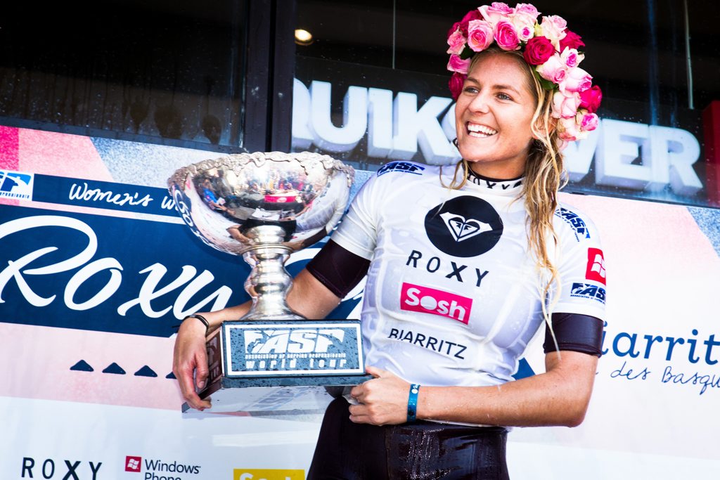 Tweed surfer Steph Gilmore claims her 5th ASP World Women's crown with big win at 2012 Roxy Pro in Biarritz, France. Tweed surfer Steph Gilmore claims her 5th ASP World Women's crown with big win at 2012 Roxy Pro in Biarritz, France.