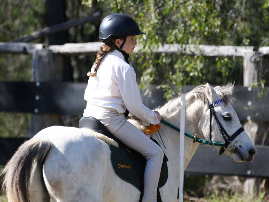 IN ACTION: A Clermont rider competes in the Flag Race. EME210712pony054 IN ACTION: A Clermont rider competes in the Flag Race. EME210712pony054