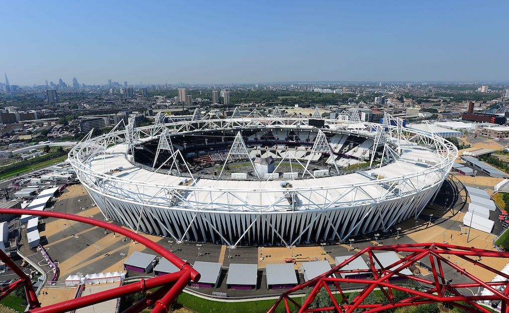 The London Olympic Stadium. The London Olympic Stadium.