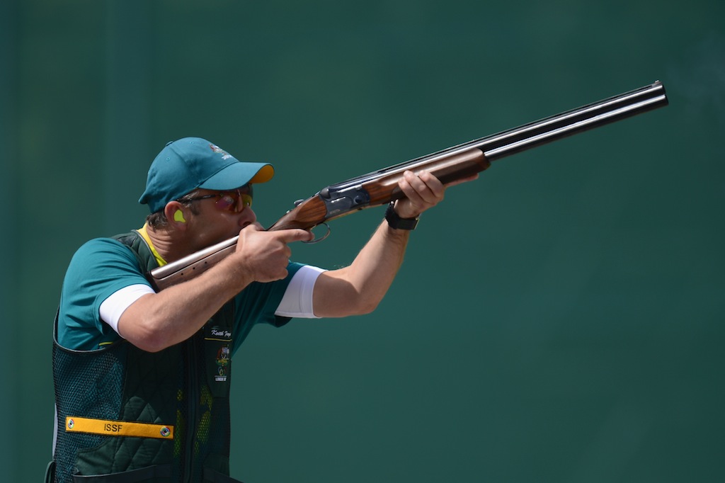 Keith Ferguson is in 11th position after three rounds of the men’s skeet competition. Keith Ferguson is in 11th position after three rounds of the men’s skeet competition.