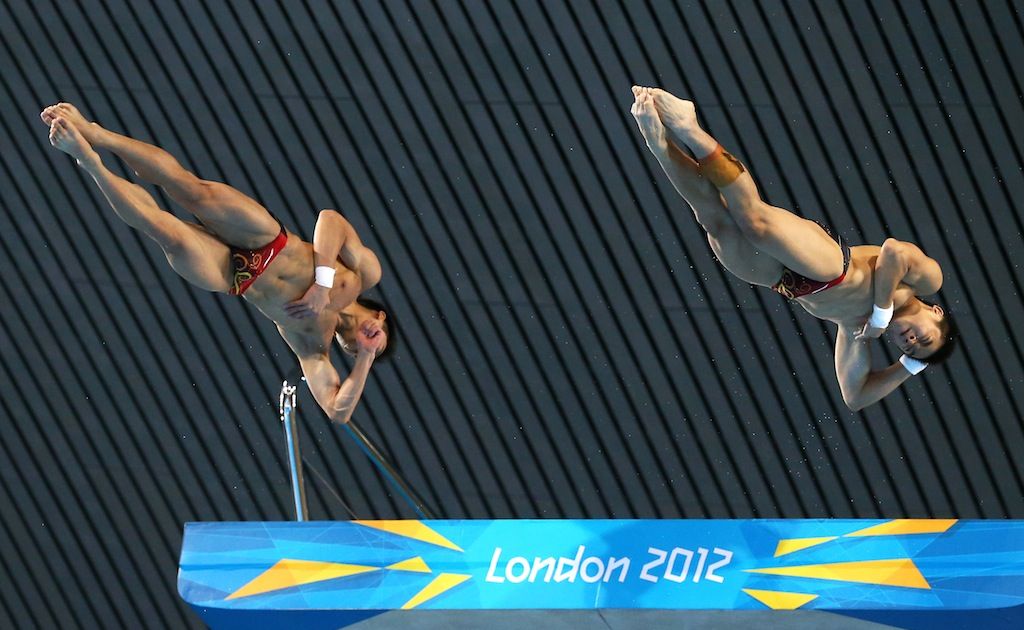 Yanquan Zhang and Yuan Cao have won gold in the men's diving. Yanquan Zhang and Yuan Cao have won gold in the men's diving.