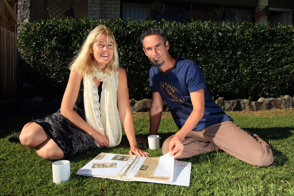 Cath Grant and Jhana Bowen made a connection after Jhana saw his grandfather in one of Cath's cherished family photos. Cath Grant and Jhana Bowen made a connection after Jhana saw his grandfather in one of Cath's cherished family photos.