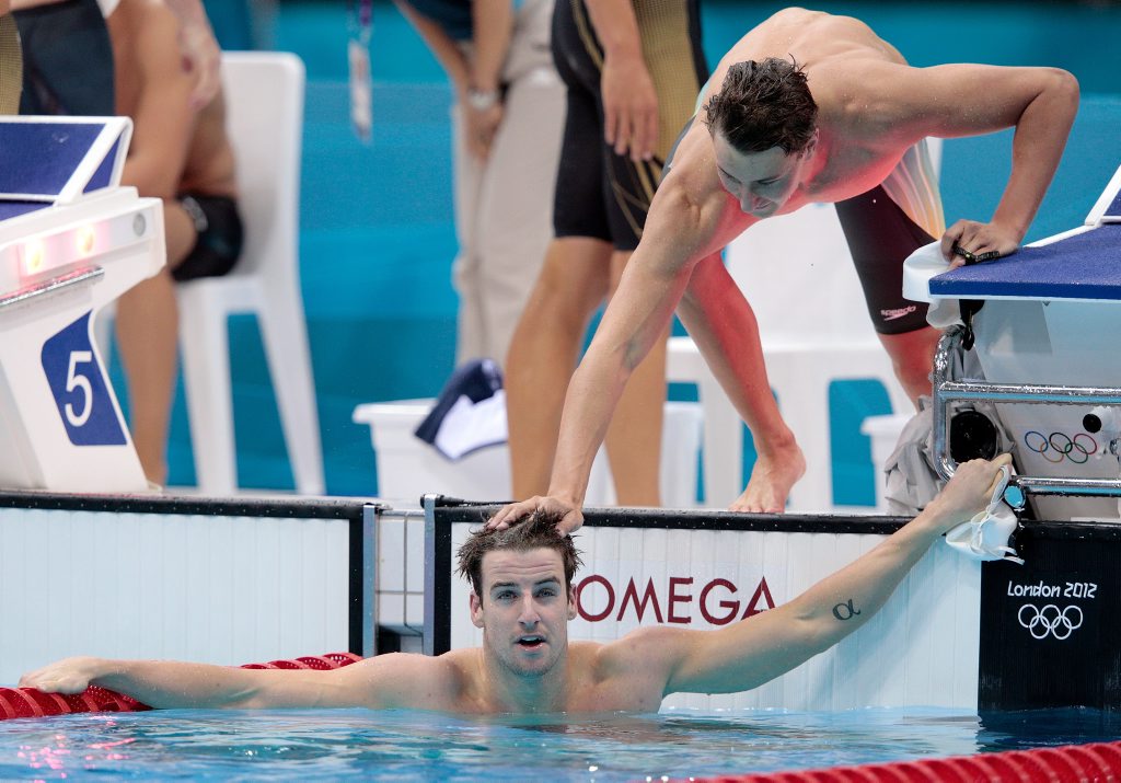 James Magnussen of Australia looks on after competing in the Men's 400m Freestyle heats 2 on Day 2 of the London 2012 Olympic Games at the Aquatics Centre on July 29, 2012 in London, England. James Magnussen of Australia looks on after competing in the Men's 400m Freestyle heats 2 on Day 2 of the London 2012 Olympic Games at the Aquatics Centre on July 29, 2012 in London, England.