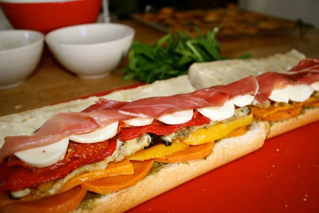 Miss Foodie's Gourmet Roasted Vegetable Baguettte. Miss Foodie's Gourmet Roasted Vegetable Baguettte.