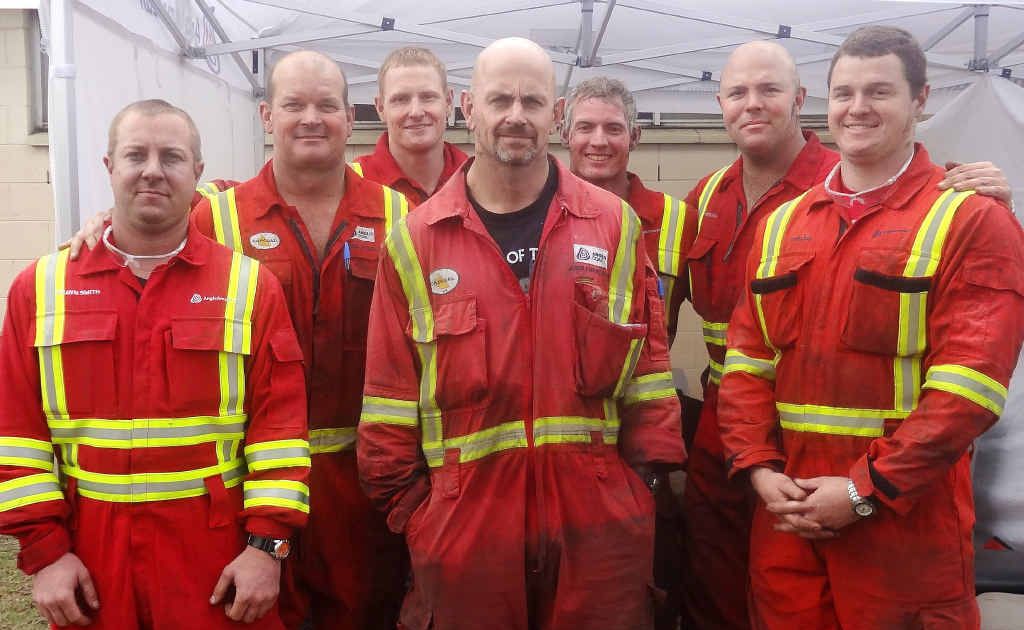 The Grasstree Mine team prepares for action on the surface and underground in the EK Healy Cup. The Grasstree Mine team prepares for action on the surface and underground in the EK Healy Cup.