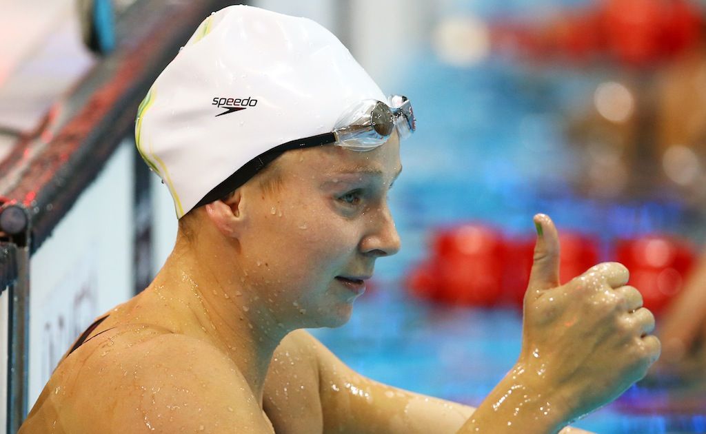 Melanie Schlanger has finished in fourth place in the women's 100 metre freestyle. Melanie Schlanger has finished in fourth place in the women's 100 metre freestyle.