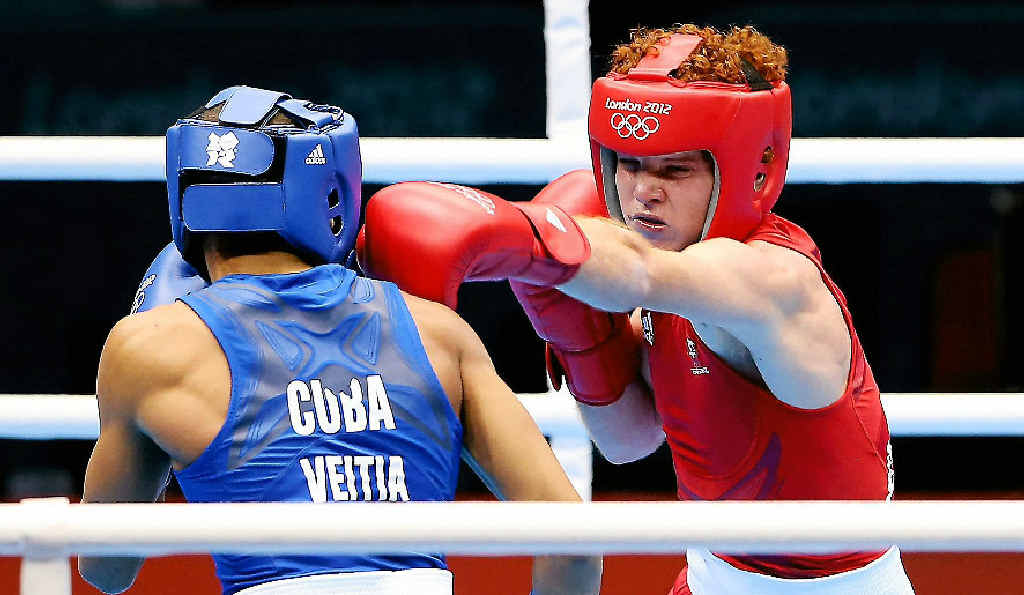 Australian Billy Ward (in red) in action against Cuba’s Yosbany Veitia Soto at the London Olympics. Australian Billy Ward (in red) in action against Cuba’s Yosbany Veitia Soto at the London Olympics.