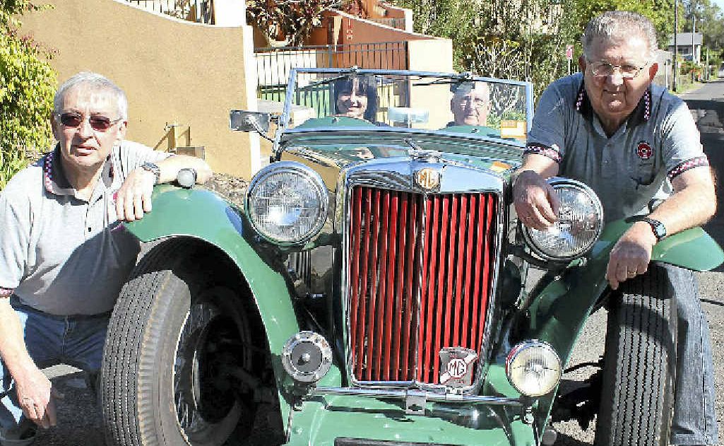 CARS FOR KIDS: Rebekka Battista takes the wheel of an MG TC 1947 Classic alongside members of the Sports Classic Car Club; Barry Granatelli, Jim Hodgeson and George Jensen. CARS FOR KIDS: Rebekka Battista takes the wheel of an MG TC 1947 Classic alongside members of the Sports Classic Car Club; Barry Granatelli, Jim Hodgeson and George Jensen.