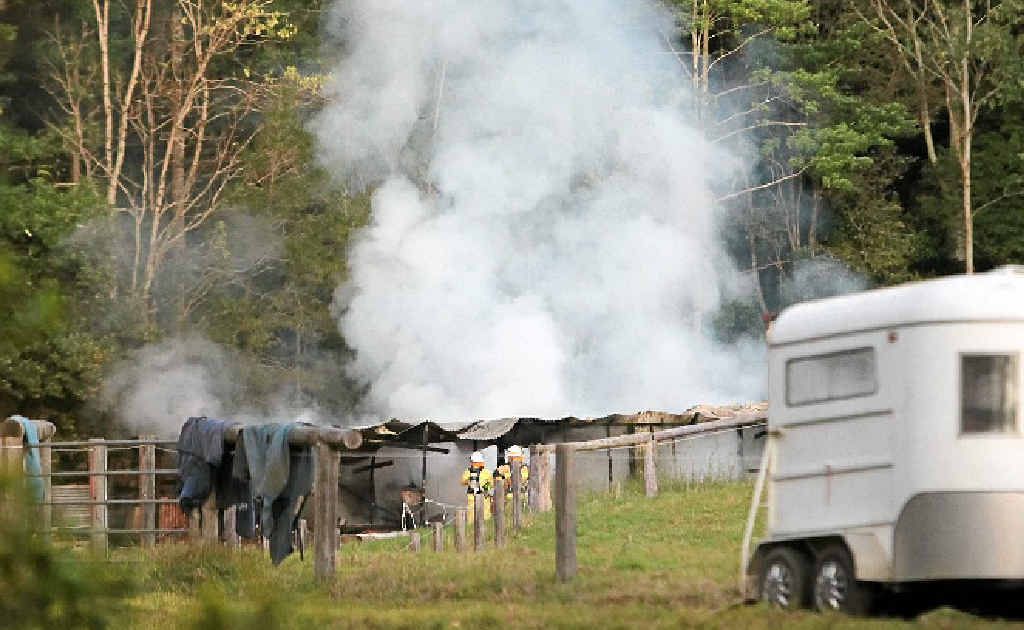 A fire gutted a shed at Kureelpa in which an elderly man lived. He was taken to Nambour General Hospital with minor injuries. A fire gutted a shed at Kureelpa in which an elderly man lived. He was taken to Nambour General Hospital with minor injuries.