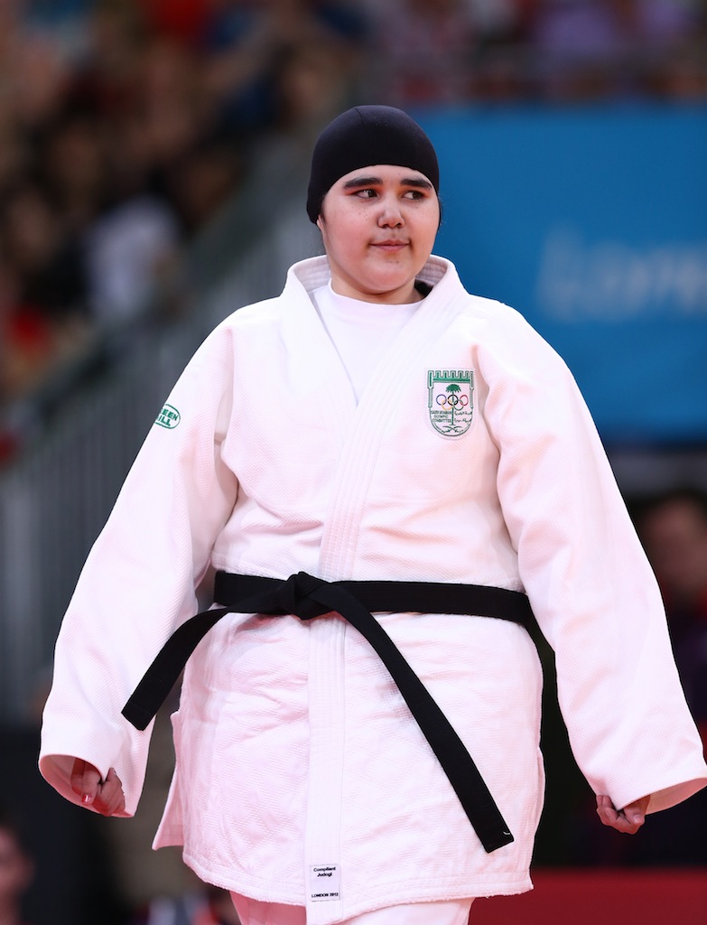 Wojdan Shaherkani has become one of the first female athlete to compete at the Olympics. Wojdan Shaherkani has become one of the first female athlete to compete at the Olympics.