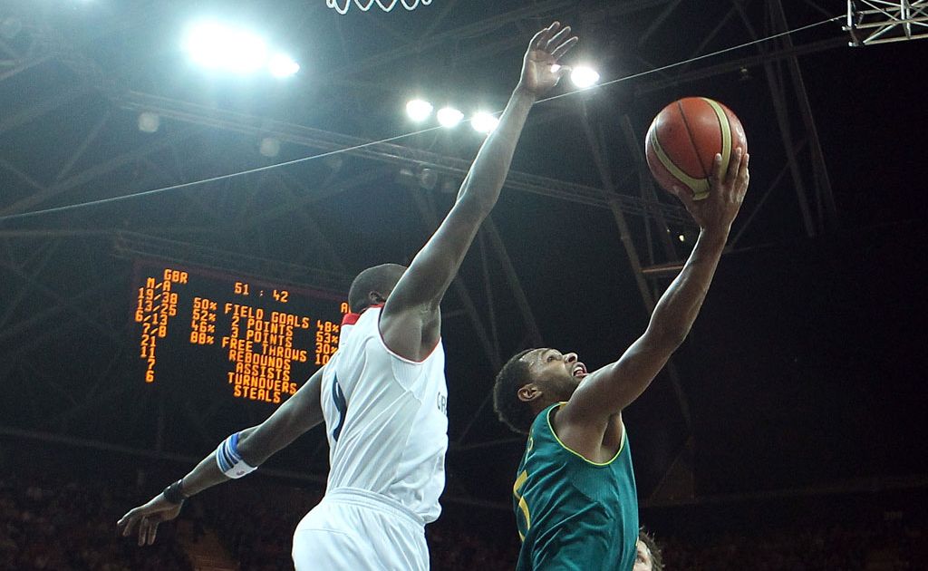 Patrick Mills #5 of Australia puts up a shot against Great Britain during the Men's Basketball Preliminary Round match on Day 8 of the London 2012 Olympic Games Patrick Mills #5 of Australia puts up a shot against Great Britain during the Men's Basketball Preliminary Round match on Day 8 of the London 2012 Olympic Games